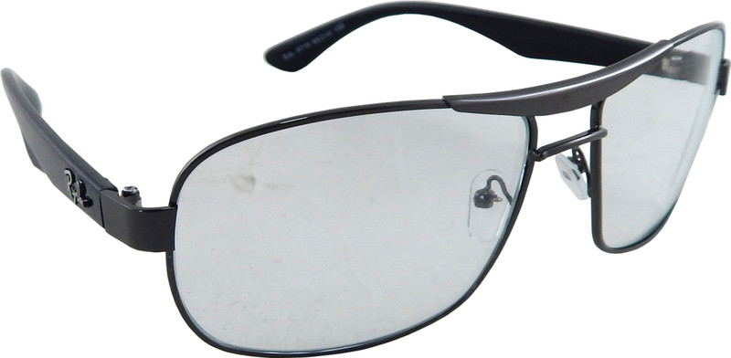 Riy Don Rectangular Sunglasses(Clear, Grey)