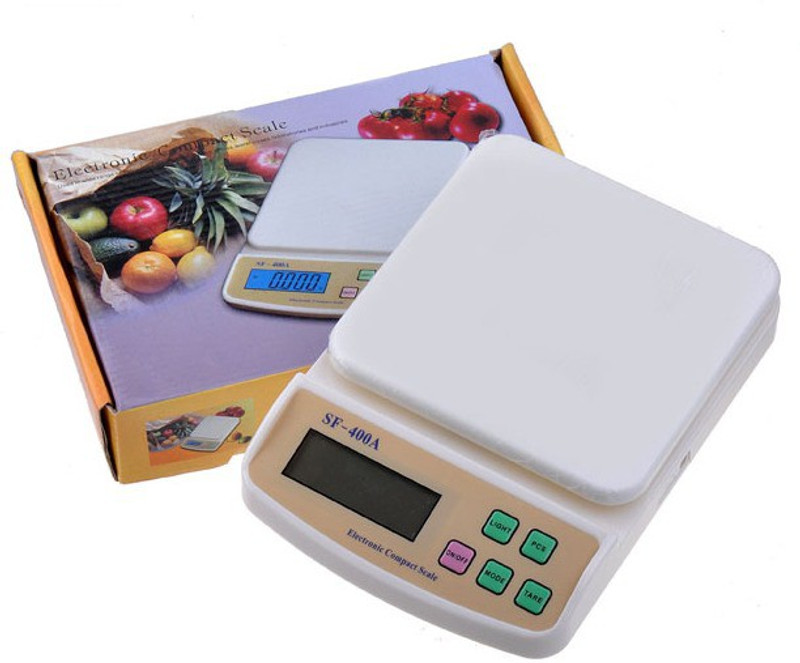 Alpha SF400A Digital Kitchen Weighing Scale 10kg x 1g with white backlight Weighing Scale(White)