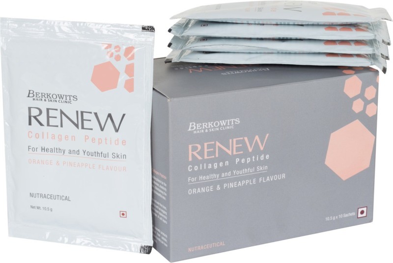 Berkowits RENEW COLLAGEN PEPTIDES PACK OF 10, Flavoured, Collagen s For Skin(110 g)