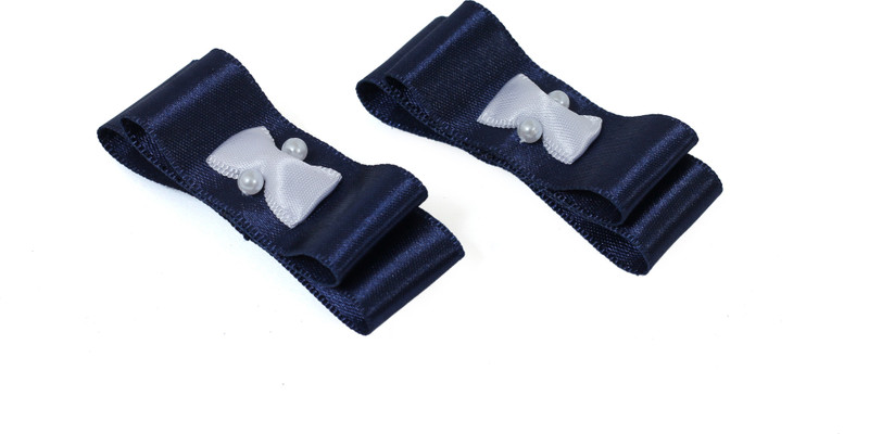 aarushi creations royal blue with bow Hair Pin(Blue, White)