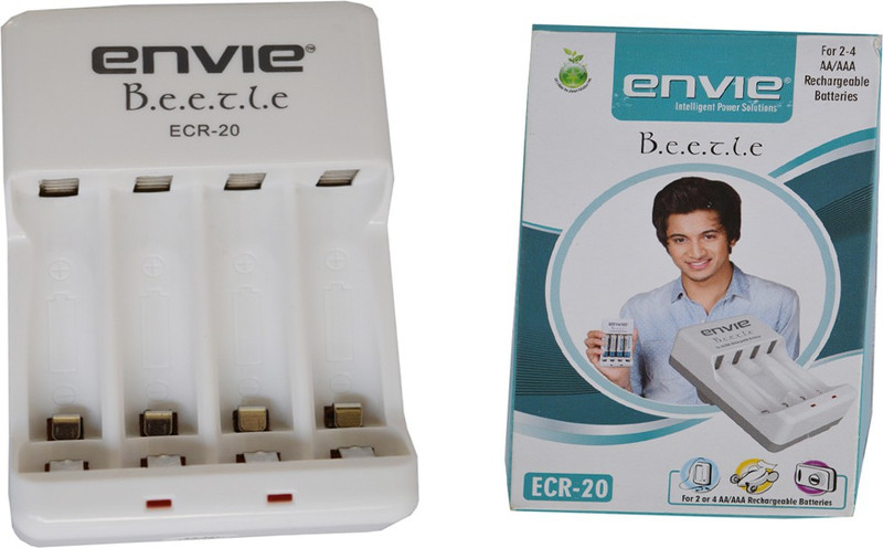 CREATOR Envie For 2-4 AA\AAA Camera Battery Charger (White, Brown) Camera Battery Charger(White, Silver)