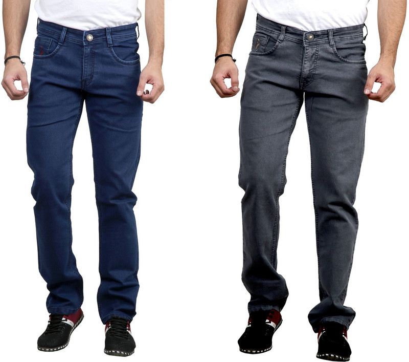rivex Regular Men Multicolor Jeans(Pack of 2)