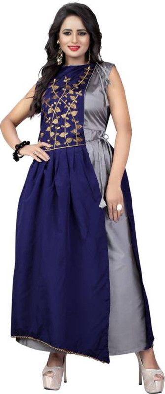 neo enterprise Self Design Semi Stitched Lehenga Choli(Grey)
