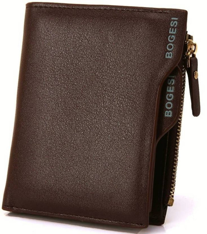 pidengbao Girls Casual Brown Genuine Leather Wallet(9 Card Slots)