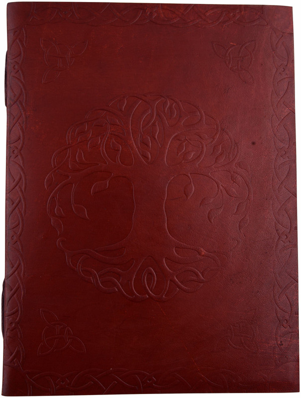 dpotli A5 Diary(Tree of Life Leather Diary, Brown)