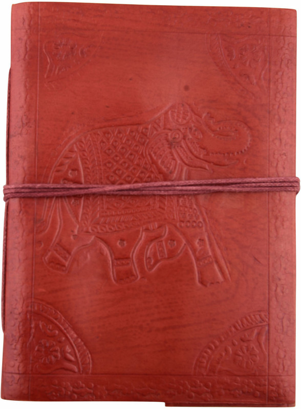 dpotli B6 Diary(Leather Diary Elephant Embossed, Brown)