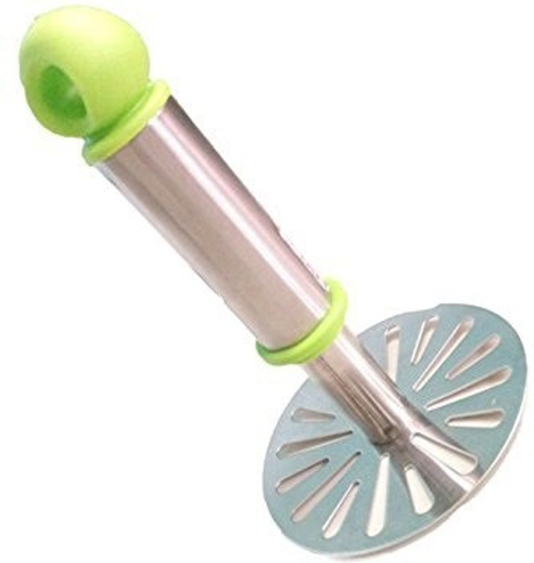 krishtal trading Potato Vegetable Pav Bhaji Stainless Steel Masher(Green, Pack of 1)