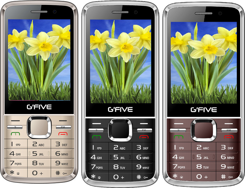 Gfive G9 Combo of Three Mobiles(Rose Gold $$ Black $$ Coffee)