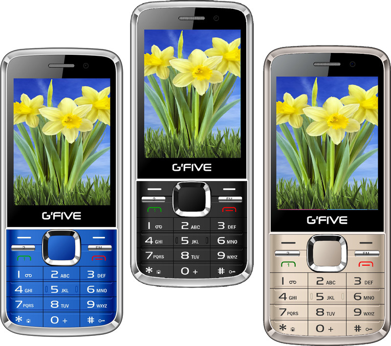 Gfive G9 Combo of Three Mobiles(Black $$ Rose Gold $$ Blue)