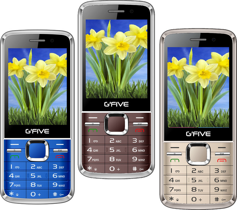 Gfive G9 Combo of Three Mobiles(Coffee $$ Rose Gold $$ Blue)