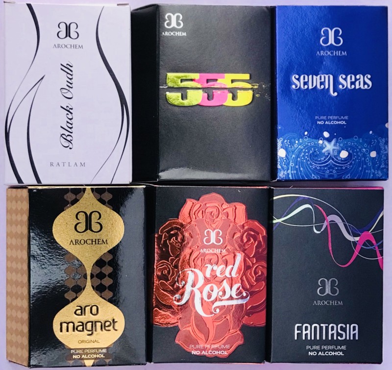 arochem BLACK OUD,MAGNET,555,RED ROSE,SEVEN SEAS,FANTASIA Floral Attar(Floral)