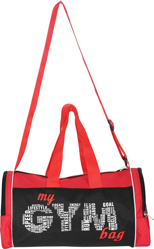 L'AVENIR Multipurpose Black-Red MY GYM BAG(Black, Kit Bag)