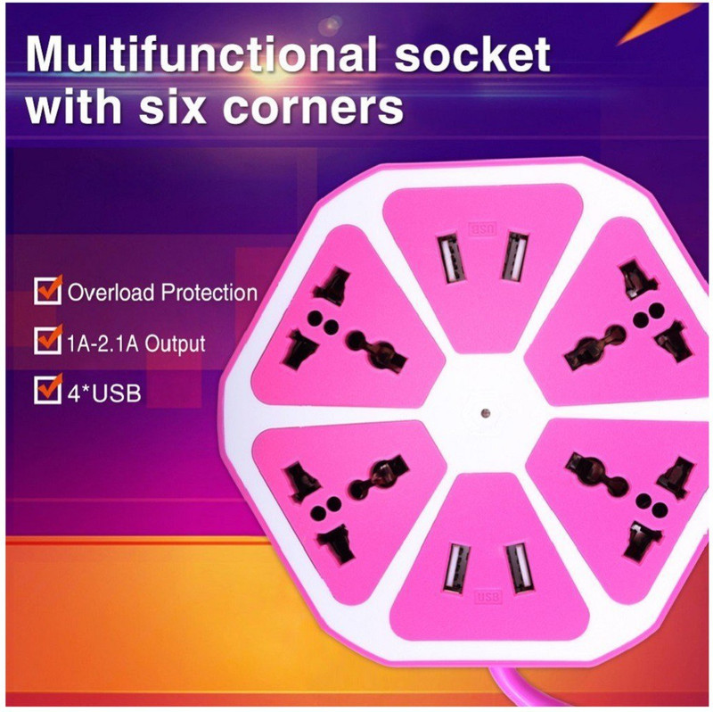 canfix Multi Utility All in One power Need with 4 USB Worldwide Adaptor(Multicolor)