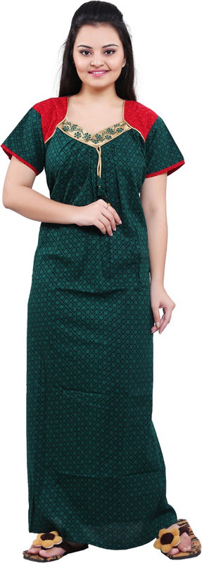 Mahaarani Women Nighty(Green)