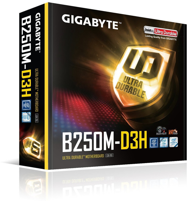 Gigabyte GA-B250M-D3H Combo Motherboard(Black)