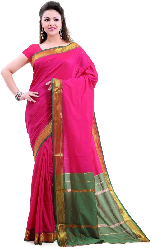 Ishin Solid Fashion Art Silk Saree(Red) RS.3599 (78.00% Off) - Flipkart