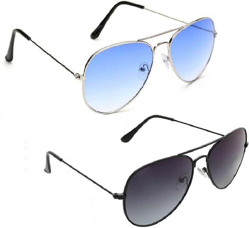 Deixels Aviator Sunglasses(Grey, Blue, Clear) Deixels Aviator Sunglasses(Grey, Blue, Clear)