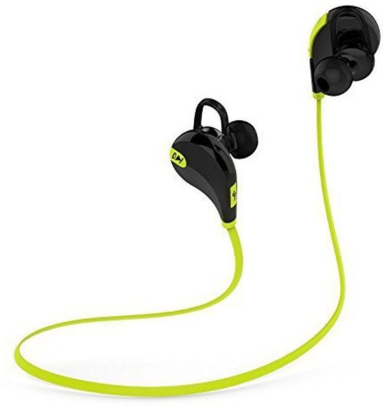 tsv CD007 Bluetooth Stereo Jogger Headset with Mic Green Bluetooth Headset with Mic(Green, Black, In the Ear)
