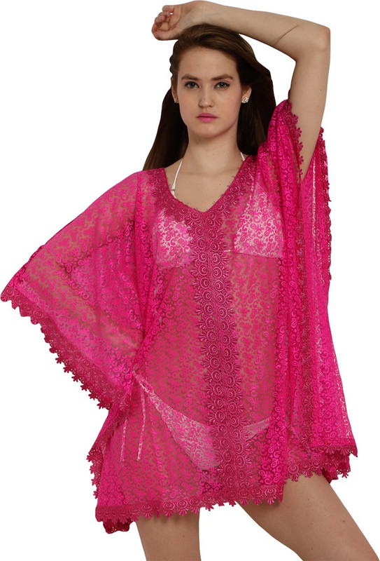 fascinating Striped Polycotton Women Kaftan