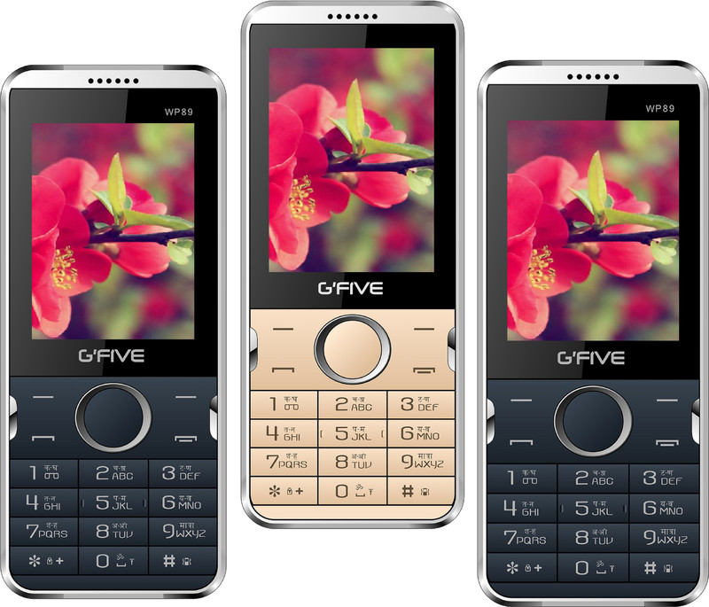 Gfive WP89 Pack of Three Mobiles(Champagne Gold, Blue $$ Orange, Blue $$ Green)