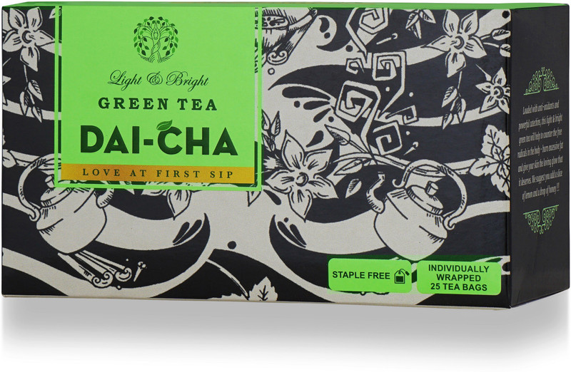 Dai-Cha DAI CHA GREEN(light & bright) Unflavoured Green Tea Bags Box(50 g)