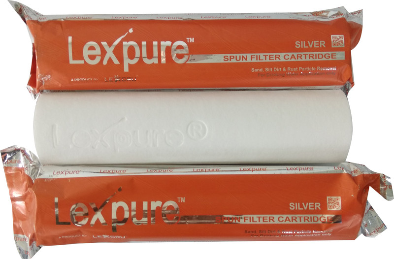 lexcru Pokar RO Lexpure (Lexcru ) PP Spun Pre Filter 10" x 2.5" inch 3pcs, Premium Quality, Suitable for all RO Water purifier Solid Filter Cartridge(5, Pack of 1)
