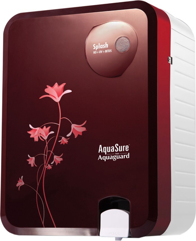 Eureka Forbes Aquasure Splash Eureka Forbes Aquasure from Aquaguard Splash 6 L RO + UV + MTDS Water Purifier(Burgundy, White)