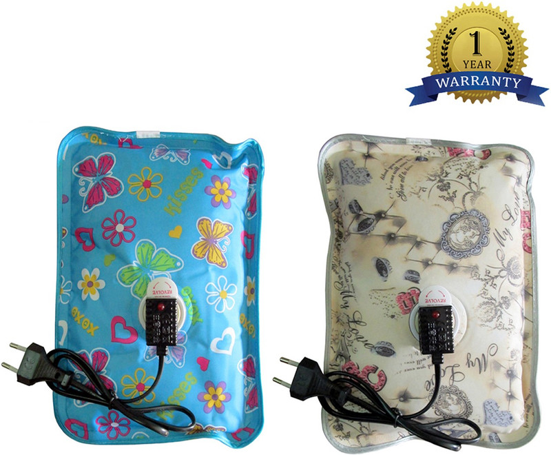 Creative Via Pack Of 2Heating Electrothermal Gel Pad (For Winter/Muscle & Joint Pain) Electric 1 L Hot Water Bag(Multicolor)