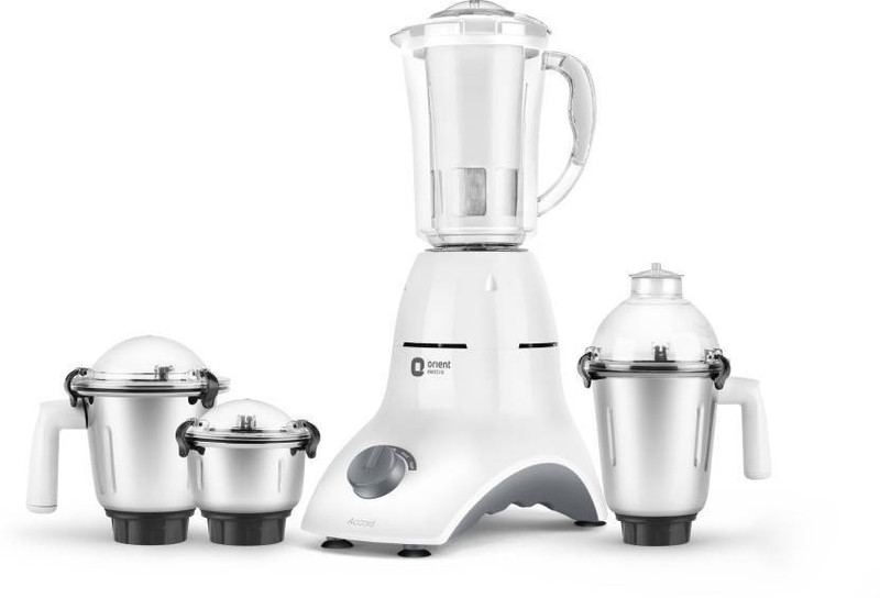 Orient Electric MGAC75G4 Accord 750 W Mixer Grinder(White, 4 Jars)
