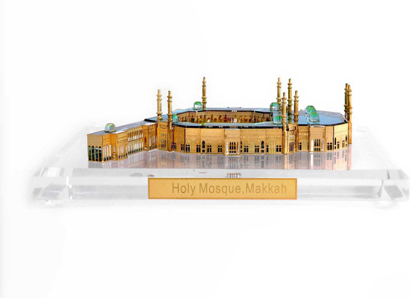 kolambas Crystal 24 Karat Gold Plated Holy Mosque, Makkah Home Decorative Souvenir Gift Showpiece Decorative Showpiece  -  4 cm(Gold Plated, Gold)