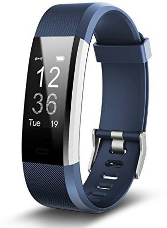 iwear id115 plus hr Fitness Smart Band(Blue Strap, Size : M)