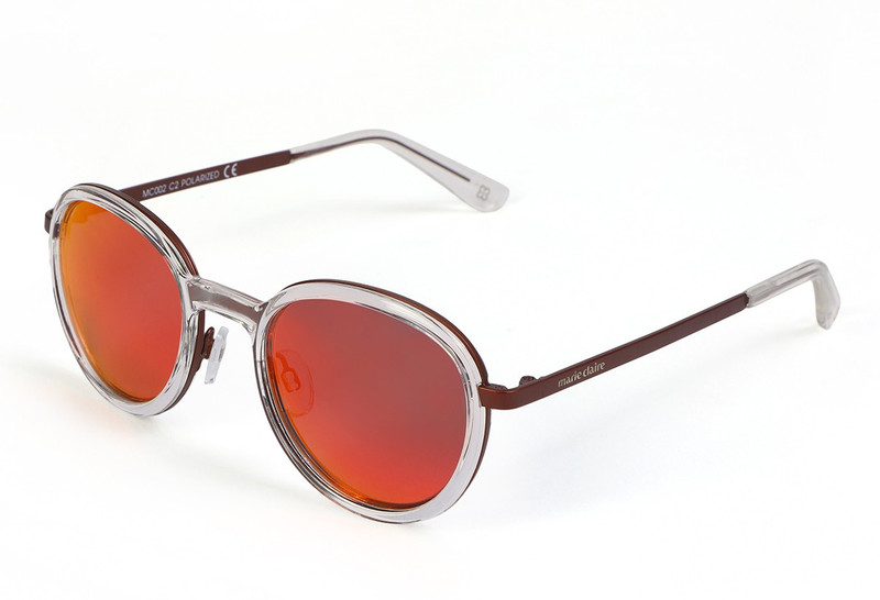 Marie Claire Round Sunglasses(Red)