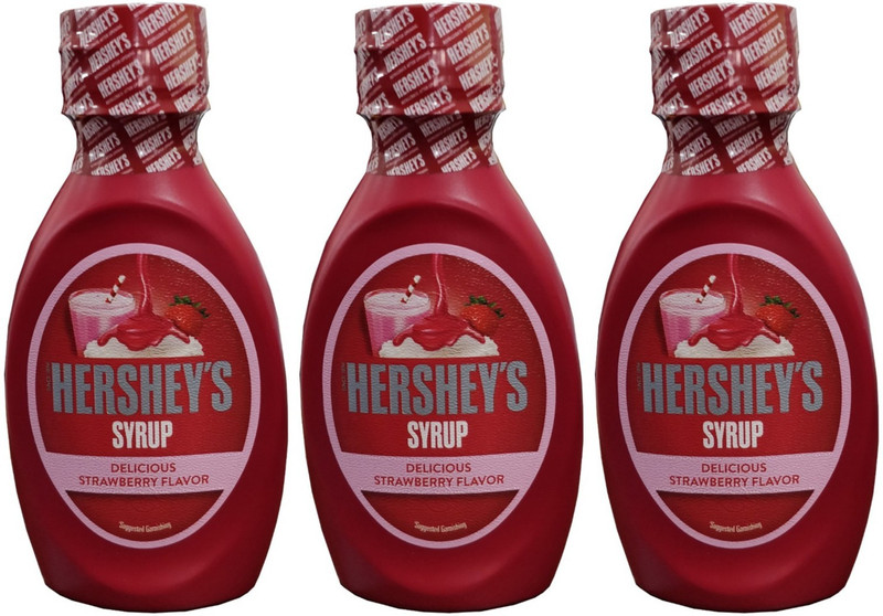 Hershey's Syrupp Strawberry(200 g, Pack of 3)