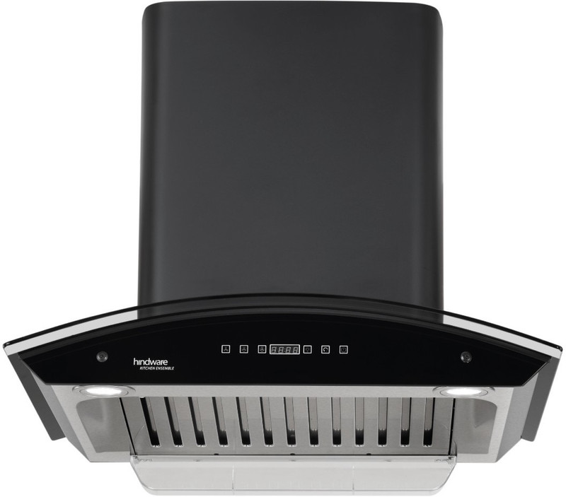 Hindware Nevio BLK 60 Auto Clean Wall Mounted Chimney(Black 1200 CMH/m3/h)