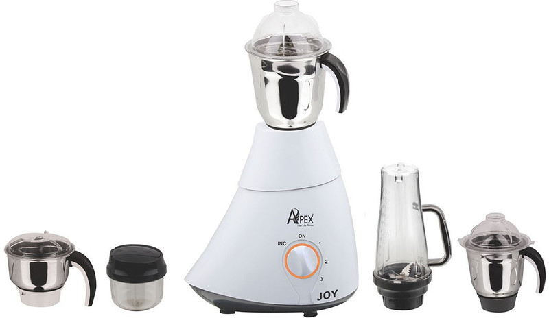 Apex Joy 5 Jar 750 W Juicer Mixer Grinder(White, 5 Jars)
