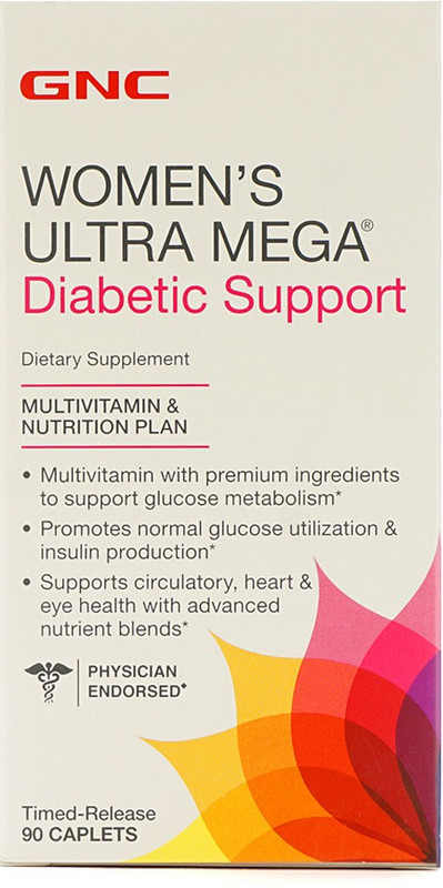 GNC Women's Ultra Mega Diabetic Support TR(90 No)