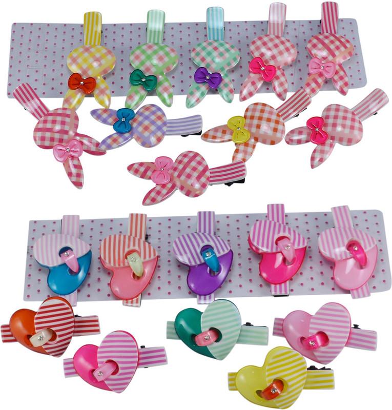 Saamarth Impex Kids Hair Accessories-Various Design Kids Hair Clips/Snap Clips Pack Of 20 Piece Hair Clip(Multicolor)