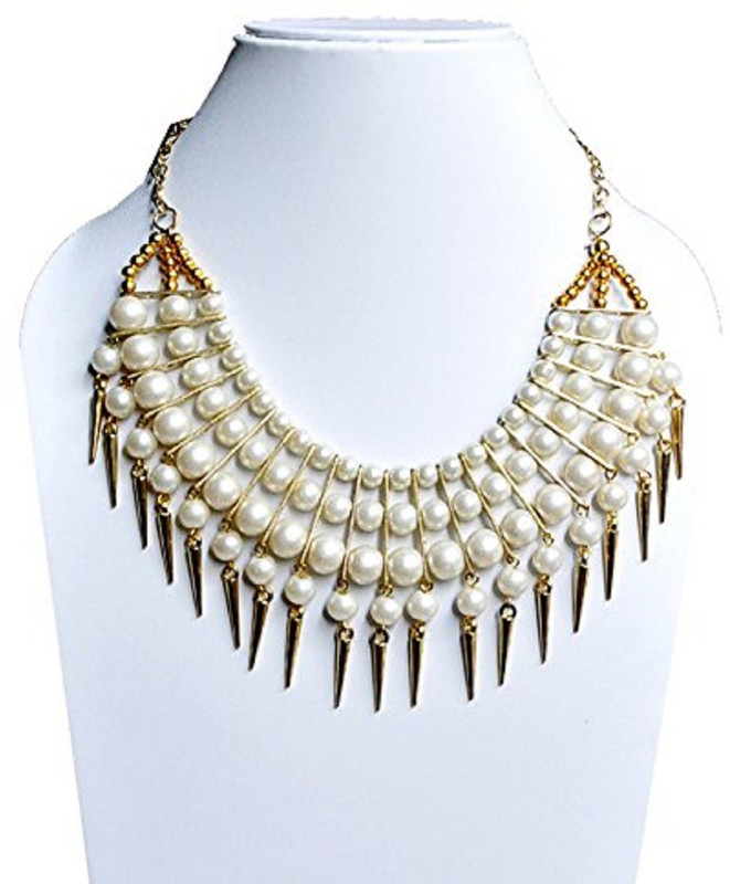 ranicrafts Beads Rhodium Plated Alloy Necklace