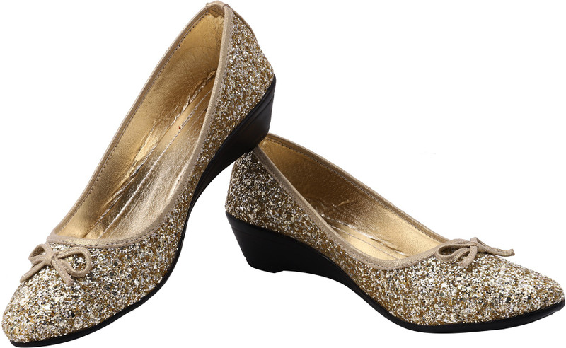 tryfeet Women's Gold Wedges Bellies For Women(Silver, Gold)