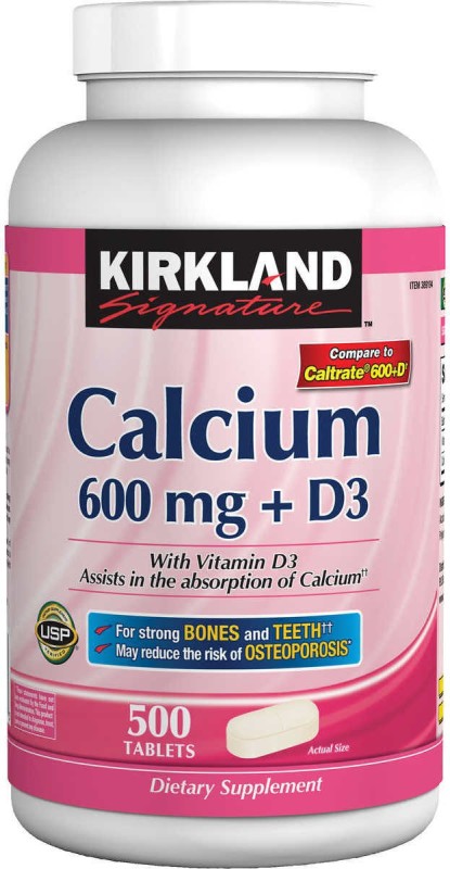 Kirkland Signature Calcium 600 Mg + D3 500 s(500 No)