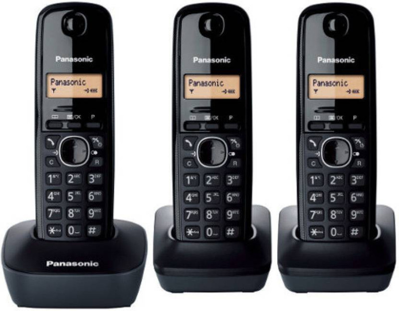 Panasonic KX-TG1613 Cordless Landline Phone(Black)