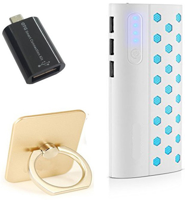 promptout Power Bank Accessory Combo for IT-PB10K-P3 Power Bank With Battery Pack 10000mah powerbank Three Interface External Charger Battery Universal Fast Battery Make In India portable Charger powerbank Compatible for Apple iphone 4, iphone 5, iPhone 5c, iPhone 6, iPhone 6+ , iPad Air, iPad mini 