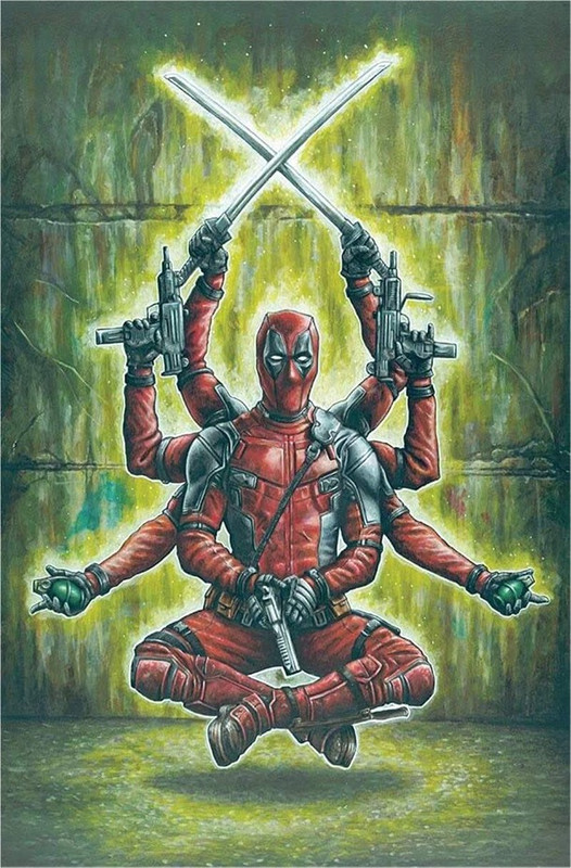 Marvel Superheroes Deadpool 12 Inches X 18 Inches 300 Gsm Oil Painting Like Paper Print Poster Photographic Paper(18 inch X 12 inch)