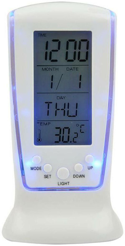 sammy Digital White Clock