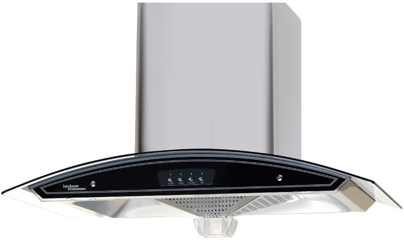 Hindware Rubella Plus 90 Auto Clean Wall Mounted Chimney(Inox 1000 CMH)