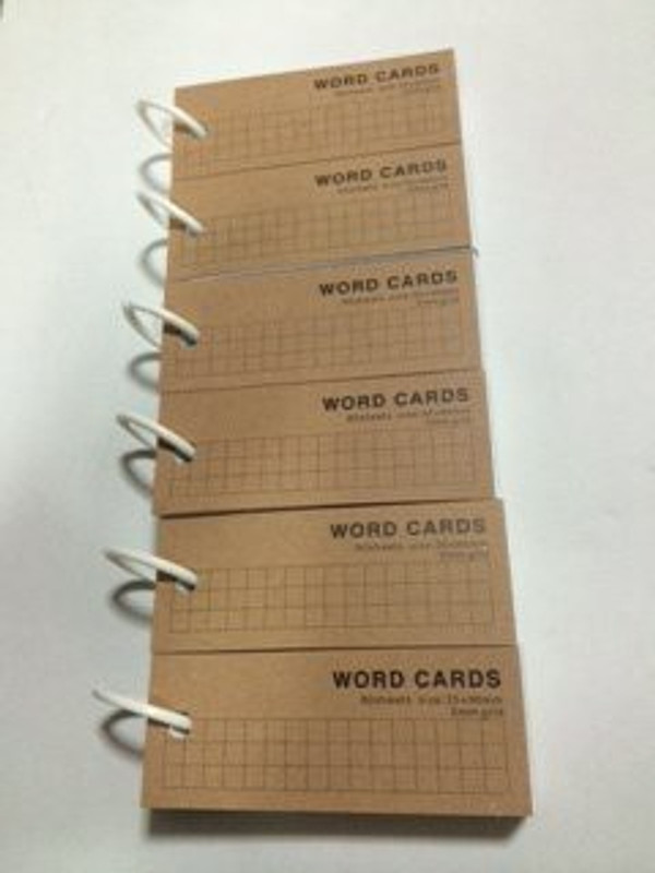 word cards Mini Blank Flash With Binder Ring - 1.5 X 3.5 Set Of 6 Decks, 80 Each (480 )(Multicolor)