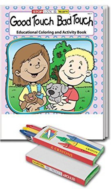 Safety Magnets Good Touch Bad Touch Kid'S Coloring & Activity Book & Crayon Set In Bulk (25 Pack)(Multicolor)