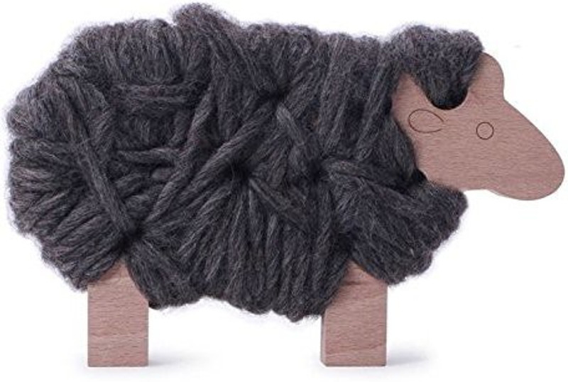 our green house Eco-Friendly Toys And Games - Woody The Sheep Knitting Game For Kids - Dark Grey(Multicolor)