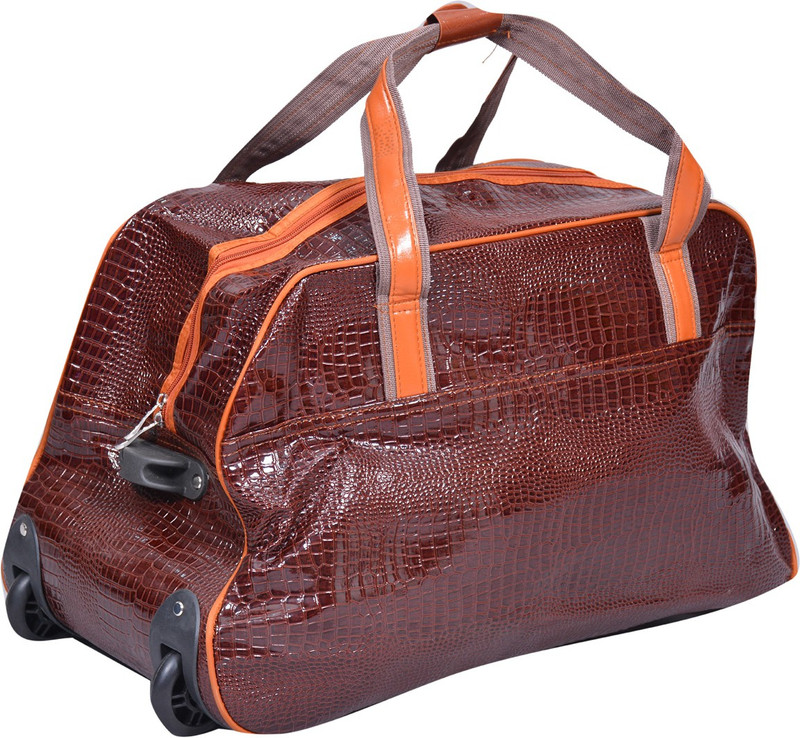 pragee (Expandable) exclusive stylish pu leather duffle bag Travel Duffel Bag(Brown)