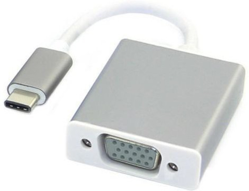 AlexVyan USB C to Vga Adapter for Laptop,PC (Few devices having C-Port) Gaming Adapter(Silver, For PC)